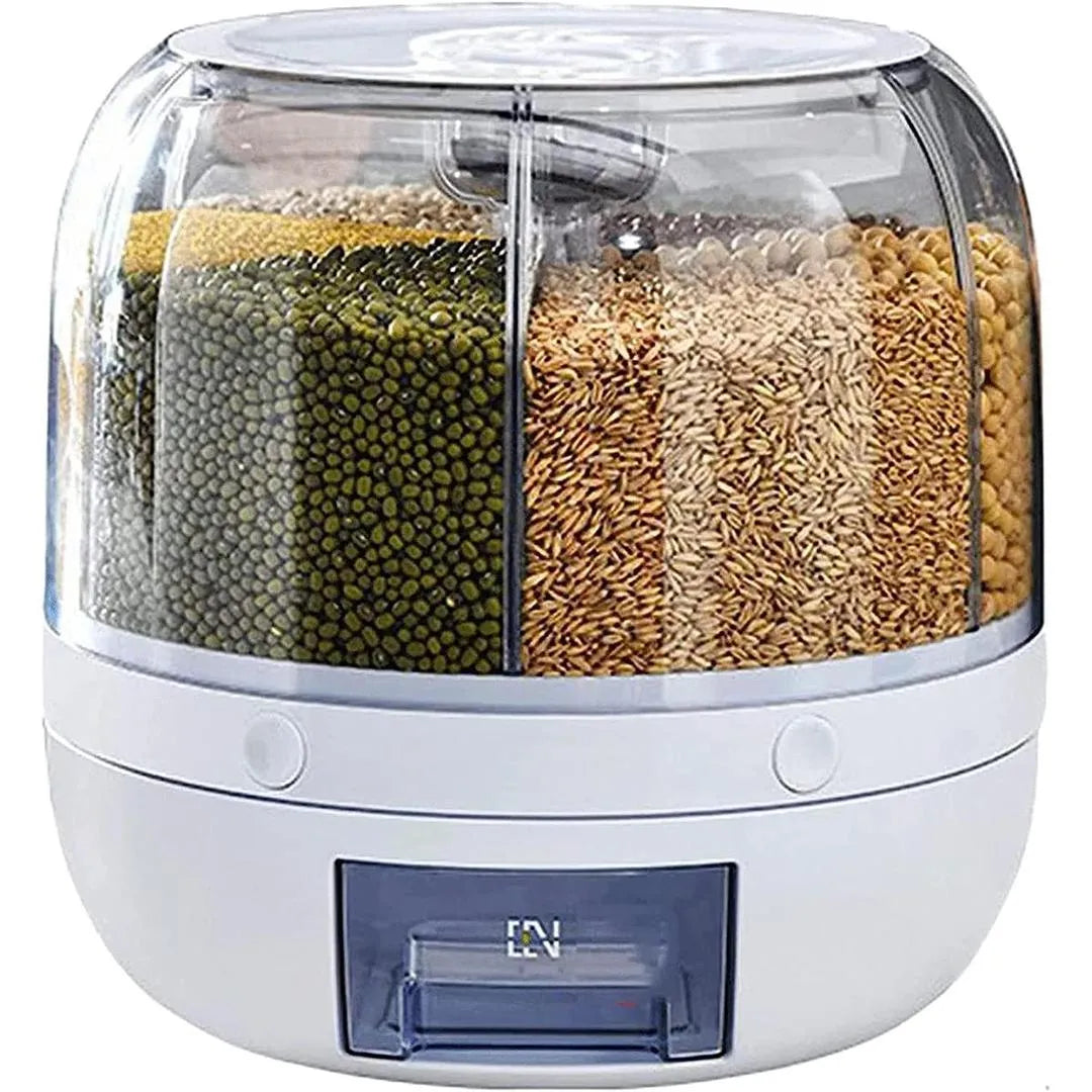 360° Rotating Rice Dispenser | 7L Food Storage Container – The Kitchen Beauty