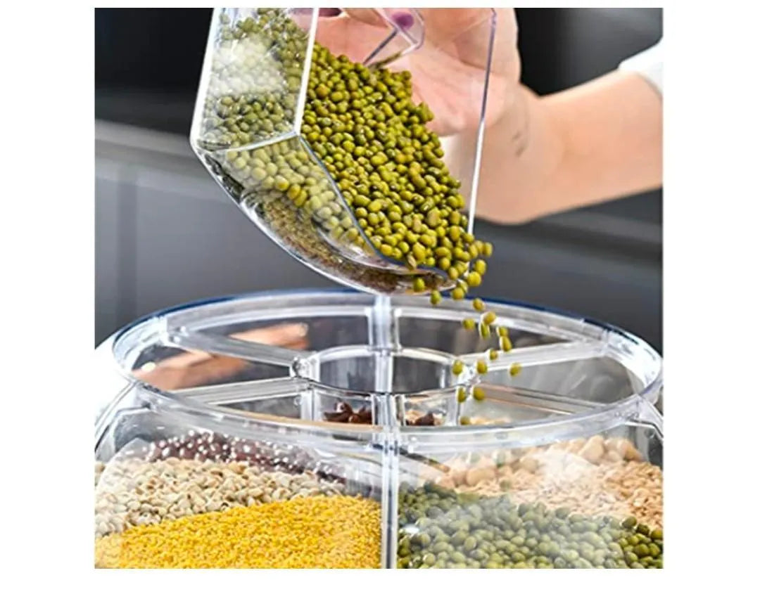 360° Rotating Rice Dispenser | 7L Food Storage Container – The Kitchen Beauty