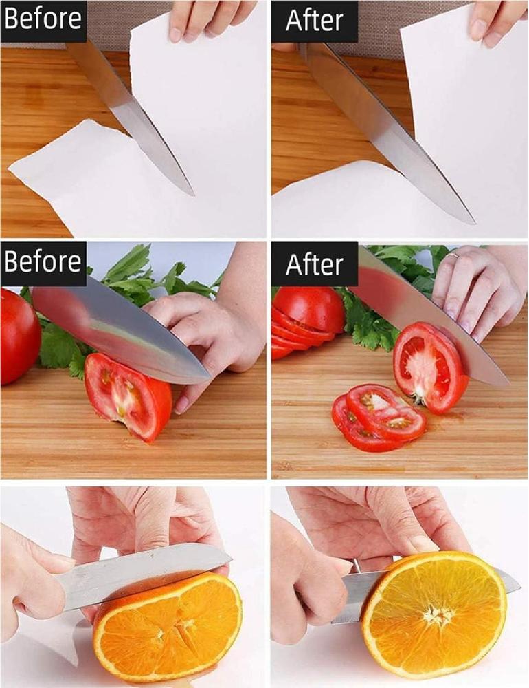 3-in-1 Knife Sharpener | Stainless Steel | The Kitchen Beauty