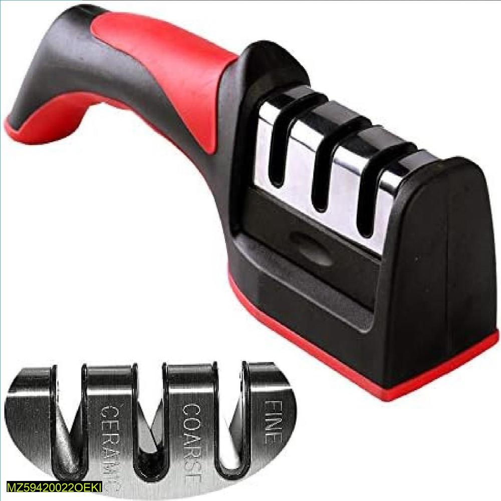 3-in-1 Knife Sharpener | Stainless Steel | The Kitchen Beauty
